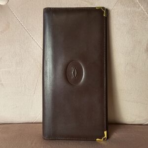 Cartier Bordeaux Bi-Fold Unisex Wallet. EUC.